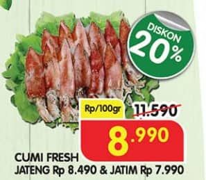 Promo Harga Cumi Cumi Fresh per 100 gr - Superindo