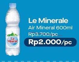 Promo Harga LE MINERALE Air Mineral 600 ml - Alfamart