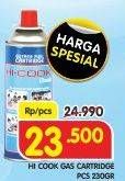 Promo Harga HICOOK Tabung Gas (Gas Cartridge) per 12 pcs 230 gr - Superindo