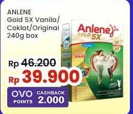 Promo Harga Anlene Gold Plus 5x Hi-Calcium Coklat, Original, Vanila 240 gr - Indomaret