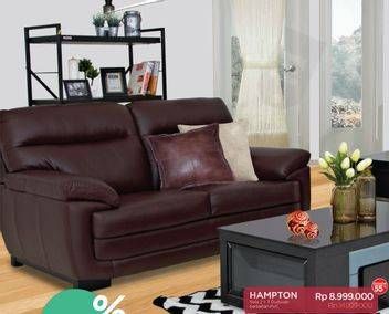 Promo Harga HAMPTON Sofa 2 + 3 Dudukan Berbahan PVC  - Courts