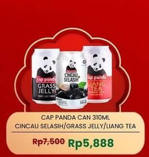 Promo Harga Cap Panda Minuman Kesehatan Cincau Selasih, Cincau, Liang Teh 310 ml - Carrefour