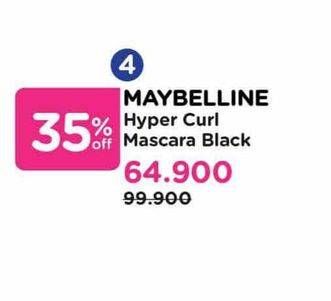 Promo Harga Maybelline Mascara Hypercurl Black  - Watsons