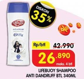 Promo Harga Lifebuoy Shampoo Anti Dandruff 340 ml - Superindo