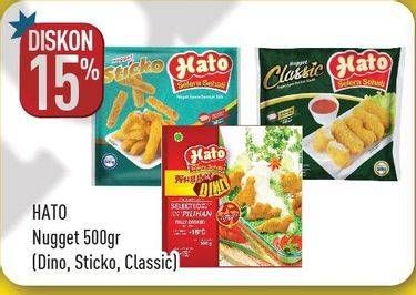 Promo Harga HATO Nugget Dino, Sticko, Classic 500 gr - Hypermart