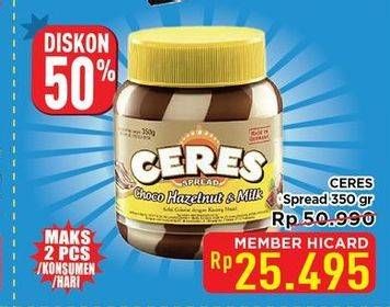 Promo Harga Ceres Choco Spread 350 gr - Hypermart