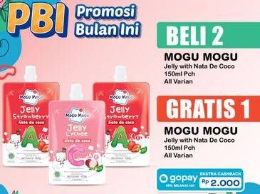 Mogu Mogu Jelly 150 ml Beli 2 Gratis 1,  Cashback Rp2.000 dengan GOPAY min transaksi Rp10.000