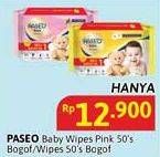 Promo Harga Paseo Baby Wipes With Chamomile Extract, With Jojoba Oil 50 sheet - Alfamidi