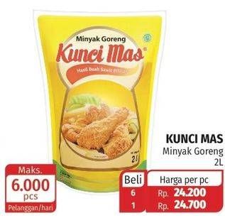 Promo Harga KUNCI MAS Minyak Goreng 2 ltr - Lotte Grosir