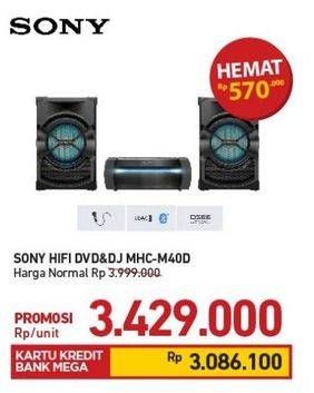 Promo Harga SONY MHC-M40D Hi-Fi  - Carrefour