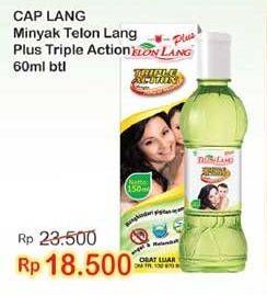 Promo Harga CAP LANG Minyak Telon Lang Plus 60 ml - Indomaret