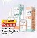 Promo Harga Nuface Nu Glow Serum Brighten Supple Skin, Acne Prone Care 20 ml - Alfamart
