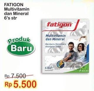 Promo Harga FATIGON Multivitamin dan Mineral 6 pcs - Indomaret