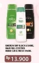 Promo Harga EMERON Shampoo Black Shine, Hair Fall Control, Hijab 170 ml - Alfamart
