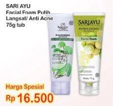 Promo Harga SARIAYU Facial Foam Putih Langsat, Anti Acne 75 gr - Indomaret