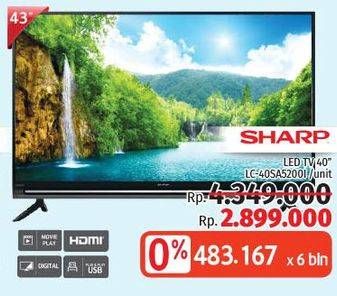 Promo Harga SHARP LC-40SA5200i LED TV 40"  - LotteMart