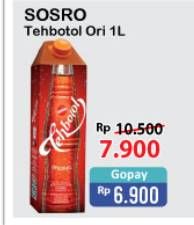 Promo Harga SOSRO Teh Botol Original 1000 ml - Alfamart