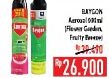 Promo Harga BAYGON Insektisida Spray Flower Garden, Fruity Breeze 600 ml - Hypermart