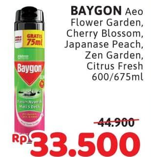 Promo Harga Baygon Insektisida Spray Flower Garden, Cherry Blossom, Japanese Peach, Zen Garden, Citrus Fresh 600 ml - Alfamidi