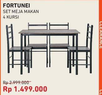 Promo Harga GDF Fortunei Dining Set  - Courts