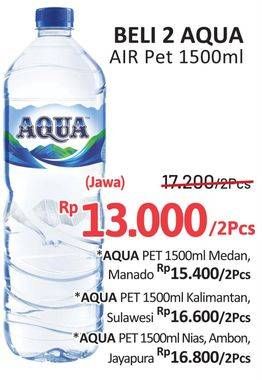 Promo Harga Aqua Air Mineral 1500 ml - Alfamidi