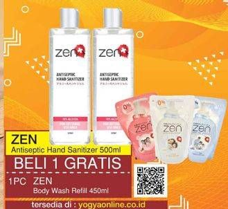 Promo Harga ZEN Antiseptic Hand Sanitizer 500 ml - Yogya