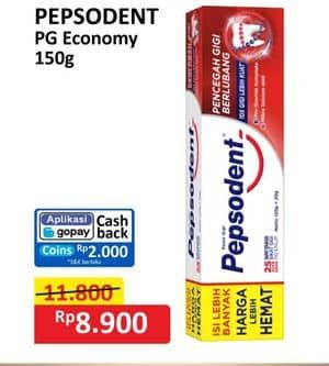 Promo Harga Pepsodent Pasta Gigi Pencegah Gigi Berlubang White 150 gr - Alfamart