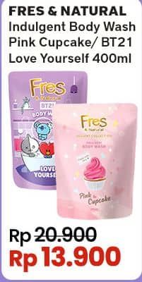 Promo Harga Fres & Natural Body Wash Dessert Collection Pink Cupcake, BT21 Love Yourself 60 ml - Indomaret