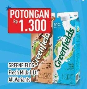 Promo Harga Greenfields Fresh Milk All Variants 1000 ml - Hypermart