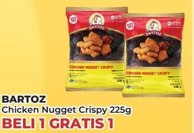 Promo Harga Bartoz Chicken Nugget Crispy 225 gr - Yogya