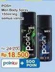 Promo Harga Posh Men Perfumed Body Spray All Variants 150 ml - Indomaret