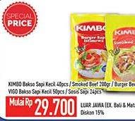 Promo Harga Kimbo Burger Beef/ Bakso Sapi 40s/ Smoked Beef 200gr  - Hypermart