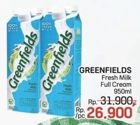 Promo Harga Greenfields Fresh Milk Full Cream 1000 ml - LotteMart