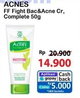 Promo Harga Acnes Facial Wash Fights Bacteria Acne Care, Complete White 50 gr - Alfamart