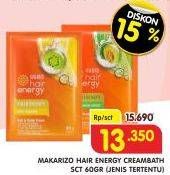 Promo Harga MAKARIZO Hair Energy Fibertherapy Hair & Scalp Creambath 30 gr - Superindo