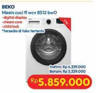 Promo Harga Beko WCV 8512 BW0 | Mesin Cuci Front Load  - Hypermart
