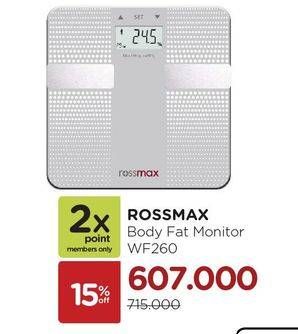 Promo Harga ROSSMAX Body Fat Monitor WF260  - Watsons