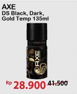 Promo Harga AXE Deo Spray Black, Dark Temptation, Gold Temptation 135 ml - Alfamart