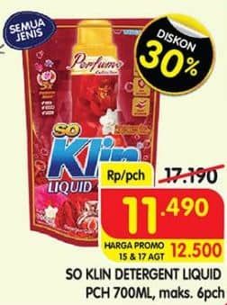 Promo Harga So Klin Liquid Detergent All Variants 700 ml - Superindo
