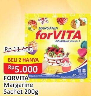 Promo Harga FORVITA Margarine per 2 sachet 200 gr - Alfamart