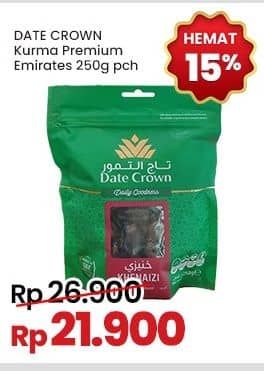 Promo Harga Date Crown Kurma Premium Emirates 250 gr - Indomaret