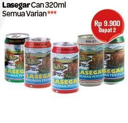 Promo Harga LASEGAR Larutan Penyegar All Variants per 2 kaleng 320 ml - Carrefour