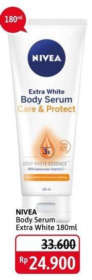 Promo Harga NIVEA Body Serum Extra White Care Protect 180 ml - Alfamidi