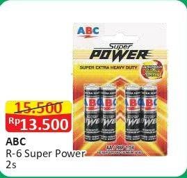Promo Harga ABC Battery Super Power R6/AA 1 pcs - Alfamart