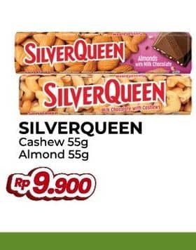 Promo Harga Silver Queen Chocolate Almonds, Cashew 58 gr - Yogya