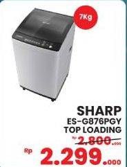 Promo Harga Sharp ES-G87 6P-GY | Mesin Cuci Top Load 7 kg  - Yogya