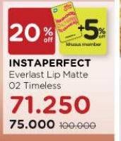 Promo Harga Wardah Instaperfect Everlast Intense Matte Liquid 02 Timeless 4 gr - Watsons