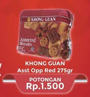 Promo Harga KHONG GUAN Assorted Biscuits Red 275 gr - Hypermart