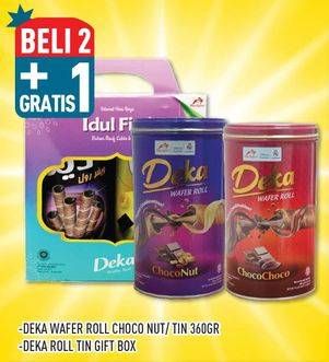 Promo Harga DEKA Wafer Roll Tin Gift Pack/DUA KELINCI Deka Wafer Roll  - Hypermart