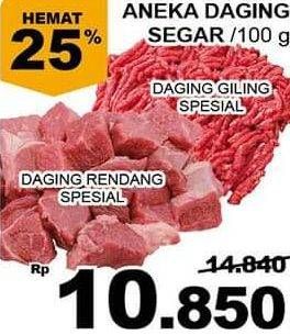 Promo Harga Aneka Daging Segar: Daging Giling Spesial, Daging Rendang Spesial  - Giant